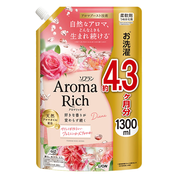 ライオン ソフランアロマリッチ ダイアナ つめかえ用 1300ml