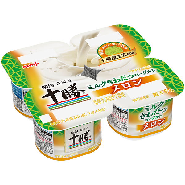明治 北海道十勝ミルクきわだつヨーグルト メロン(70g×4個入)