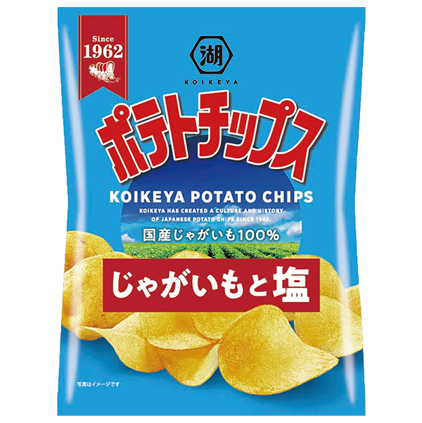 湖池屋 ポテトチップス じゃがいもと塩(55g)