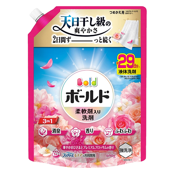 P＆G ボールドジェル 華やかプレミアムブロッサムの香り つめかえ用 超特大サイズ690g(690g)