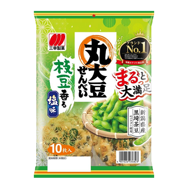 三幸製菓 丸大豆せんべい 枝豆香る塩味(10枚入)