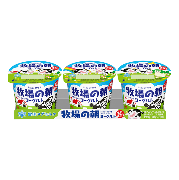 雪印メグミルク 牧場の朝ヨーグルト　生乳仕立て(70g×3個入)