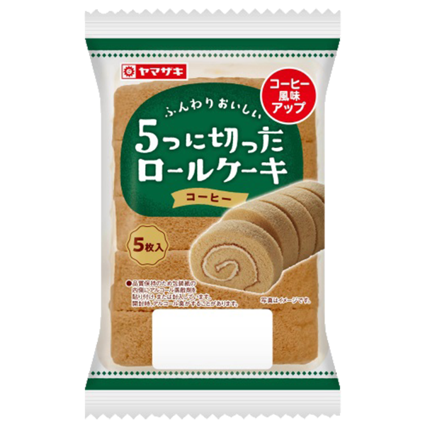 ヤマザキ 5つに切ったロールケーキ(コーヒー)