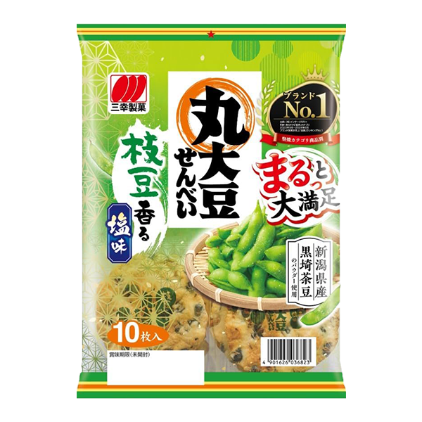 三幸製菓 丸大豆せんべい 枝豆香る塩味(10枚入)